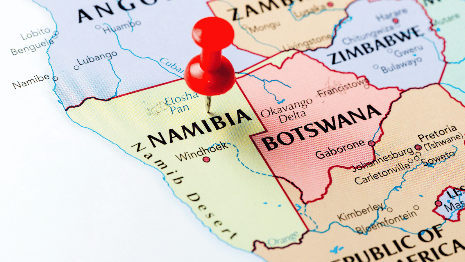 Map of Namibia